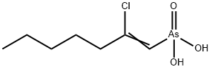 2-Chloro-1-heptenylarsonic acid Struktur