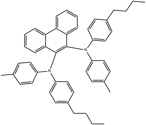 N,N''-DI-P-TOLYL-N,N''-BIS-(4-BUTYLPHENYL)-PHENANTHRENE-9,10-DIAMINE Struktur