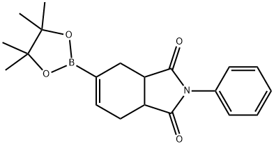 3A,4,7,7A-TETRAHYDRO-2-PHENYL-5-(4,4,5,5-TETRAMETHYL-1,3,2-DIOXABOROLAN-2-YL)-1H-ISOINDOLE-1,3(2H)-DIONE Struktur