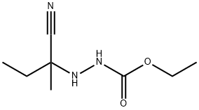 Hydrazinecarboxylic  acid,  2-(1-cyano-1-methylpropyl)-,  ethyl  ester Struktur