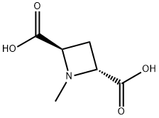 2,4-Azetidinedicarboxylicacid,1-methyl-,(2R-trans)-(9CI) Struktur