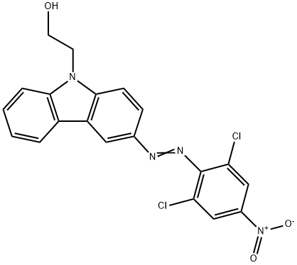 3-(2,6-Dichloro-4-nitrophenylazo)-N-(2-hydroxyethyl)carbazole Struktur