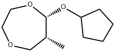 1,4-Dioxepane,5-(cyclopentyloxy)-6-methyl-,cis-(9CI) Struktur