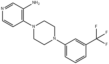 4-[4-[3-(Trifluoromethyl)phenyl]-1-piperazinyl]-3-pyridinamine Struktur