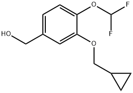 (3-(cyclopropylMethoxy)-4-(difluoroMethoxy)phenyl)Methanol Struktur