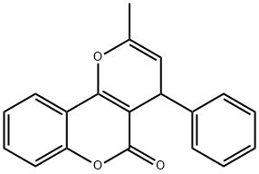 rac-2-Methyl-4-phenyl-4H-pyrano[3,2-c]benzopyran-5-one Struktur