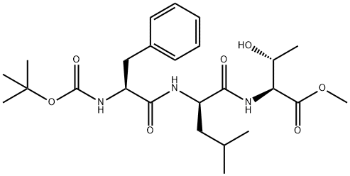 tert-butyloxycarbonyl phenylalanyl-leucyl-threonine methyl ester Struktur