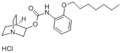 Carbamic acid, (2-(heptyloxy)phenyl)-, 1-azabicyclo(2.2.2)oct-3-yl est er, monohydrochloride Struktur