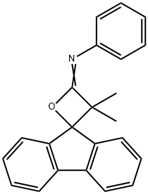 N-[3',3'-Dimethylspiro[9H-fluorene-9,2'-oxetan]-4'-ylidene]benzenamine Struktur