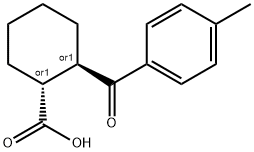 TRANS-2-(4-METHYLBENZOYL)-1-CYCLOHEXANECARBOXYLIC ACID, 99 Struktur