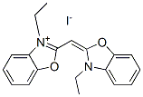 3-ethyl-2-[(3-ethyl-3H-benzoxazol-2-ylidene)methyl]benzoxazolium iodide Struktur