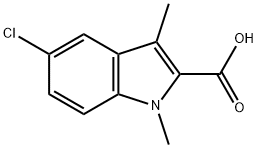 5-chloro-1,3-dimethyl-1H-indole-2-carboxylic acid Struktur