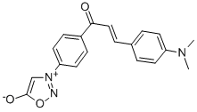 1,2,3-Oxadiazolium, 3-(4-(3-(4-(dimethylamino)phenyl)-1-oxo-2-propenyl )phenyl)-5-hydroxy- Struktur