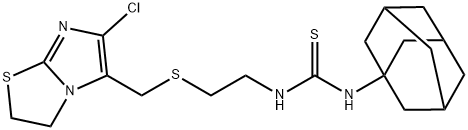 1-(adamant-1-yl)-3-(2-(6-chloro-2,3-dihydroimidazo(2,1-b)thiazol-5-ylmethylsulfonyl)ethyl)thiourea Struktur