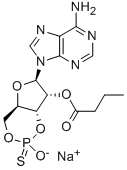 2'-O-MONOBUTYRYLADENOSINE-3',5'-CYCLIC MONOPHOSPHOROTHIOATE, RP-ISOMER SODIUM SALT Struktur