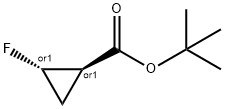 Cyclopropanecarboxylic acid, 2-fluoro-, 1,1-dimethylethyl ester, trans- (9CI) Struktur