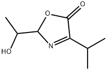 5(2H)-Oxazolone, 2-(1-hydroxyethyl)-4-(1-methylethyl)- (9CI) Struktur