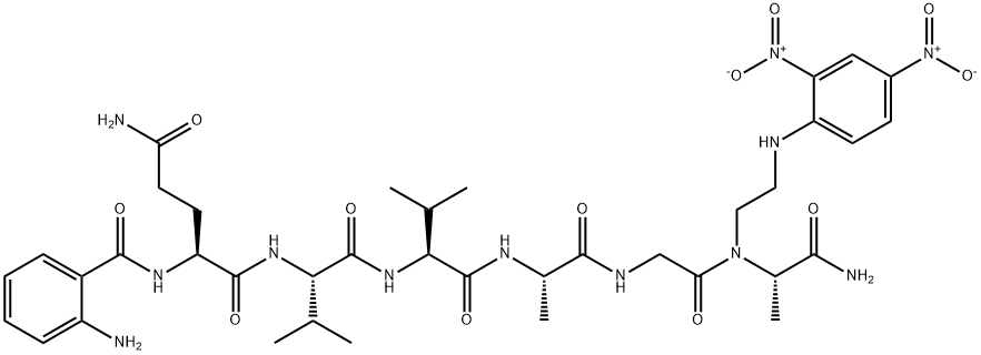 ABZ-GLN-VAL-VAL-ALA-GLY-ALA-ETHYLENEDIAMINE-DNP Struktur