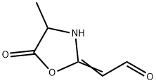 Acetaldehyde, (4-methyl-5-oxo-2-oxazolidinylidene)- (9CI) Struktur