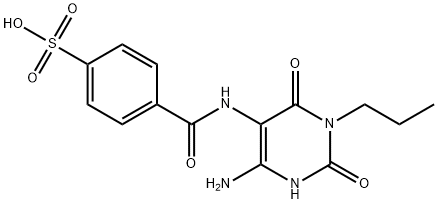 Benzenesulfonic  acid,  4-[[(4-amino-1,2,3,6-tetrahydro-2,6-dioxo-1-propyl-5-pyrimidinyl)amino]carbonyl]- Struktur