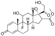 methyl 9-fluoroprednisolone-16-carboxylate Struktur