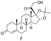 6α-フルオロ-21-ヒドロキシ-16α,17-[(1-メチルエチリデン)ビス(オキシ)]プレグナ-4-エン-3,20-ジオン 化學(xué)構(gòu)造式