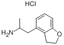 2,3-Dihydro-methyl-5-benzofuranethanaminehydrochloride Struktur