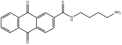 N-(4-aminobutyl)-9,10-dioxo-anthracene-2-carboxamide Struktur