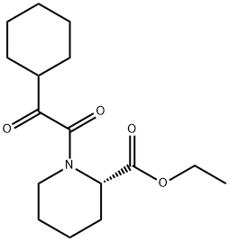 (S)-ethyl 1-(2-cyclohexyl-2-oxoacetyl)piperidine-2-carboxylate Struktur