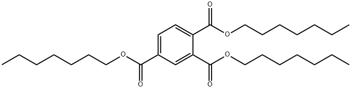 triheptyl benzene-1,2,4-tricarboxylate Struktur