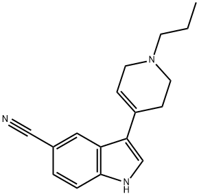 3-(1-Propyl-1,2,3,6-tetrahydro-pyridin-4-
yl)-1H-indole-5-carbonitrile Struktur