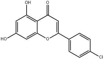 2-(4-chlorophenyl)-5,7-dihydroxy-4H-chromen-4-one Struktur