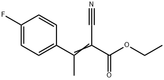 2-Butenoic acid, 2-cyano-3-(4-fluorophenyl)-, ethyl ester Struktur