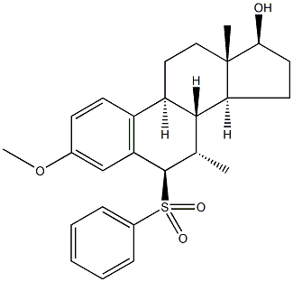 3-Methoxy-7α-Methyl-6β-(phenylsulfonyl) Estradiol Struktur