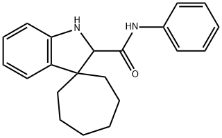 Spiro[cycloheptane-1,3'-indoline]-2'-carboanilide Struktur