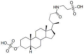 2-[[(3alpha,5beta)-24-oxo-3-(sulfooxy)cholan-24-yl]amino]-ethanesulfonic acid Struktur