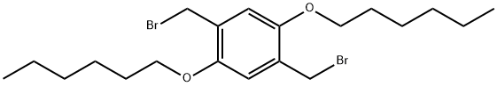 1 4-BIS(BROMOMETHYL)-2 5-BIS(HEXYLOXY)B& Struktur