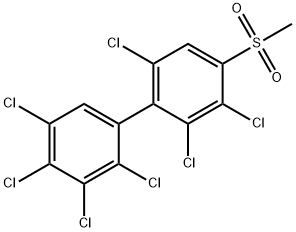 4-Methylsulfonyl-2,2',3',4',5,5',6-heptachlorobiphenyl Struktur