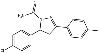 5-(4-CHLOROPHENYL)-3-P-TOLYL-4,5-DIHYDRO-1H-PYRAZOLE-1-CARBOTHIOAMIDE Struktur