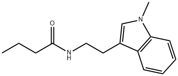 N-butanoyl-5-methyltryptamine Struktur