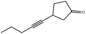 Cyclopentanone, 3-(1-pentynyl)- (9CI) Struktur