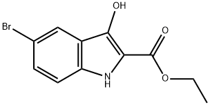 Ethyl5-bromo-3-hydroxy-1H-indole-2-carboxylate Struktur