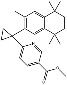 METHYL 6-(1-(1,2,3,4-TETRAHYDRO-1,1,4,4,6-PENTAMETHYLNAPHTHALEN-7-YL)CYCLOPROPYL)PYRIDINE-3-CARBOXYLATE Struktur