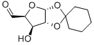 1,2-O-CYCLOHEXYLIDENE-ALPHA-D-XYLOPENTODIALDO-1,4-FURANOSE Struktur