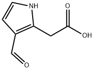 1H-Pyrrole-2-acetic acid, 3-formyl- (9CI) Struktur