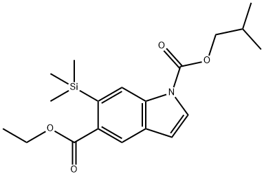 5-ETHYL 1-ISOBUTYL 6-(TRIMETHYLSILYL)INDOLE-1,5-DICARBOXYLATE Struktur