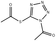 Ethanethioic  acid,  S-(1-acetyl-1H-tetrazol-5-yl)  ester Struktur