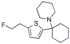 1-(1-(5-(2'-fluoroethyl)-2-thienyl)-cyclohexyl)piperidine Struktur