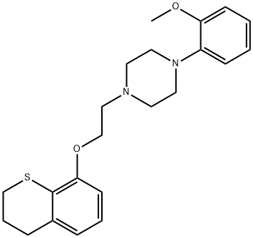 1-(2-((3,4-Dihydro-2H-1-benzothiopyran-8-yl)oxy)ethyl)-4-(2-methoxyphe nyl)piperazine Struktur