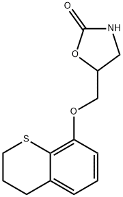 5-(thiochroman-8-yloxymethyl)oxazolidin-2-one Struktur